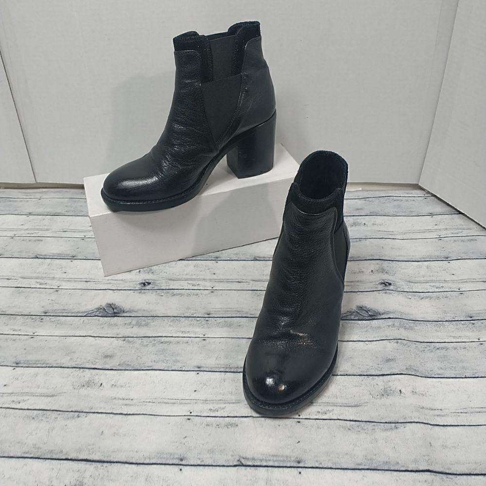 Canto De' Ricci Stretch Boots From Italy Leather Black Size 37 US SZ 6.5